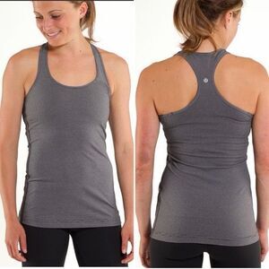 LULULEMON Women’s Dark Shadow Gray Cool Racerback Tank Size 6
